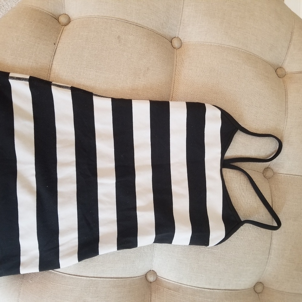 Striped lululemon power y tank
